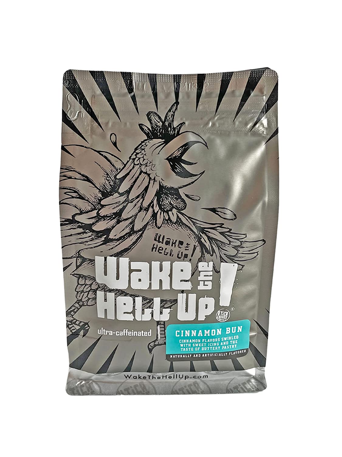 Wake The Hell Up! Cinnamon Bun Flavored Coffee - Utica Coffee Roasting Co.