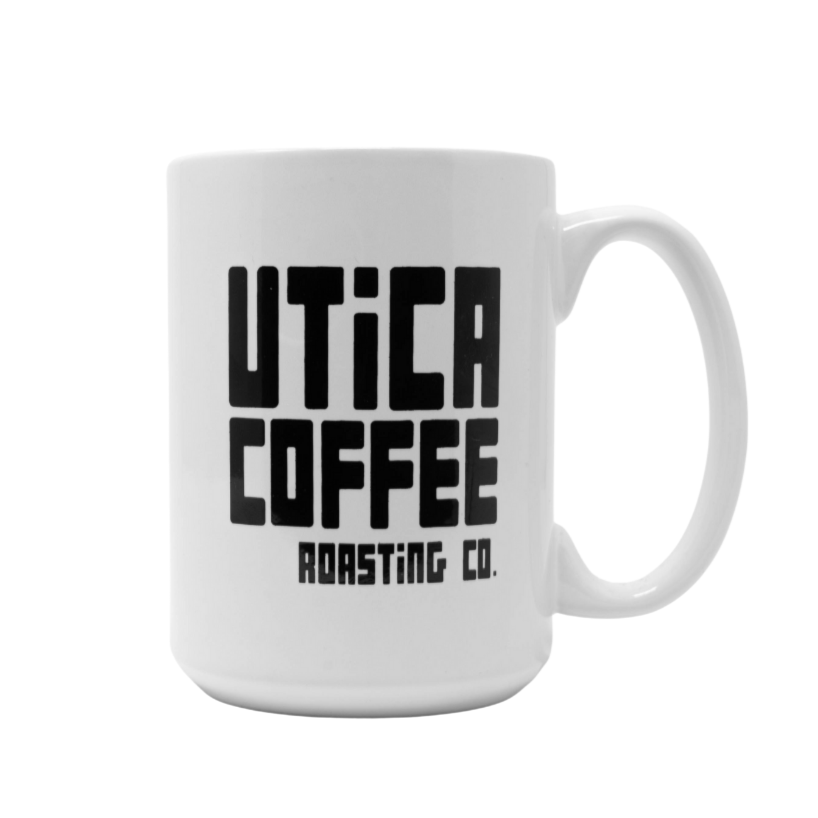 White Utica Coffee Ceramic Mug