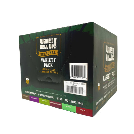 Wake The Hell Up!®️ Flavored Seasonal Variety Pack Single Serve K-Cup 48 Ct Box